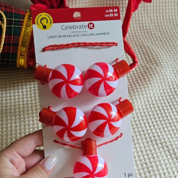 Ashland Christmas 4 Piece Set - Two Headbands, Scrunchies and lollypop necklace - Picture 4 of 14